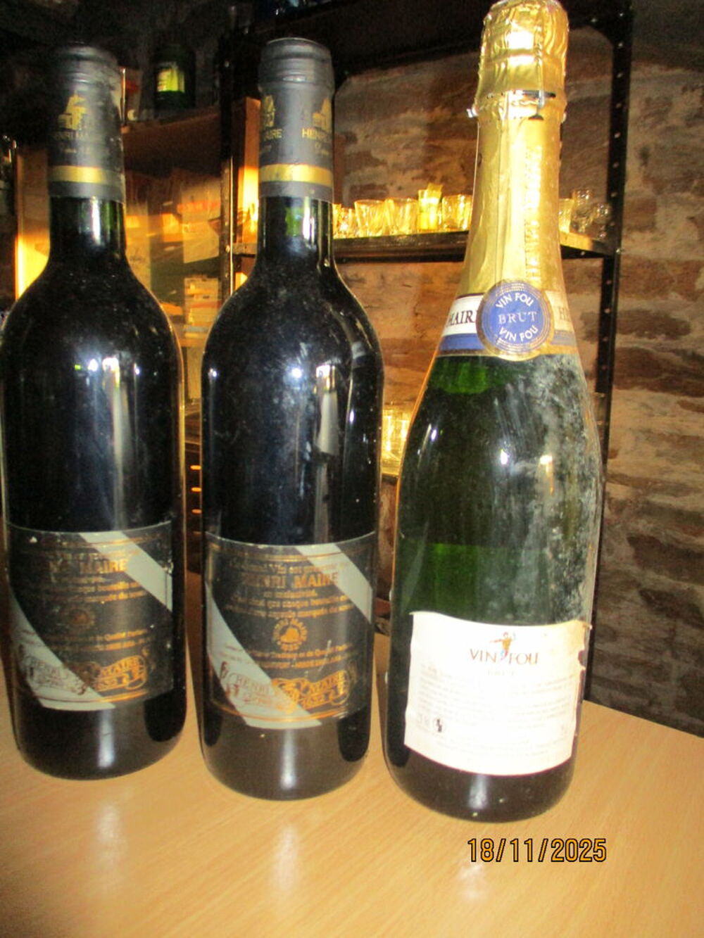 7 Bouteilles HENRI MAIRE DE 1989 &agrave; 2004 