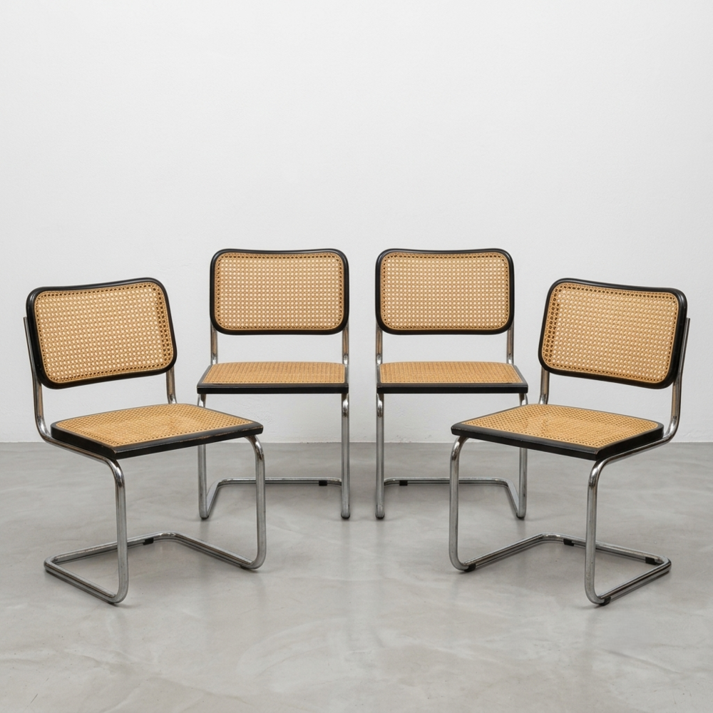 Chaise Cesca B32 noire d'apr&egrave;s Marcel Breuer, Italie Meubles