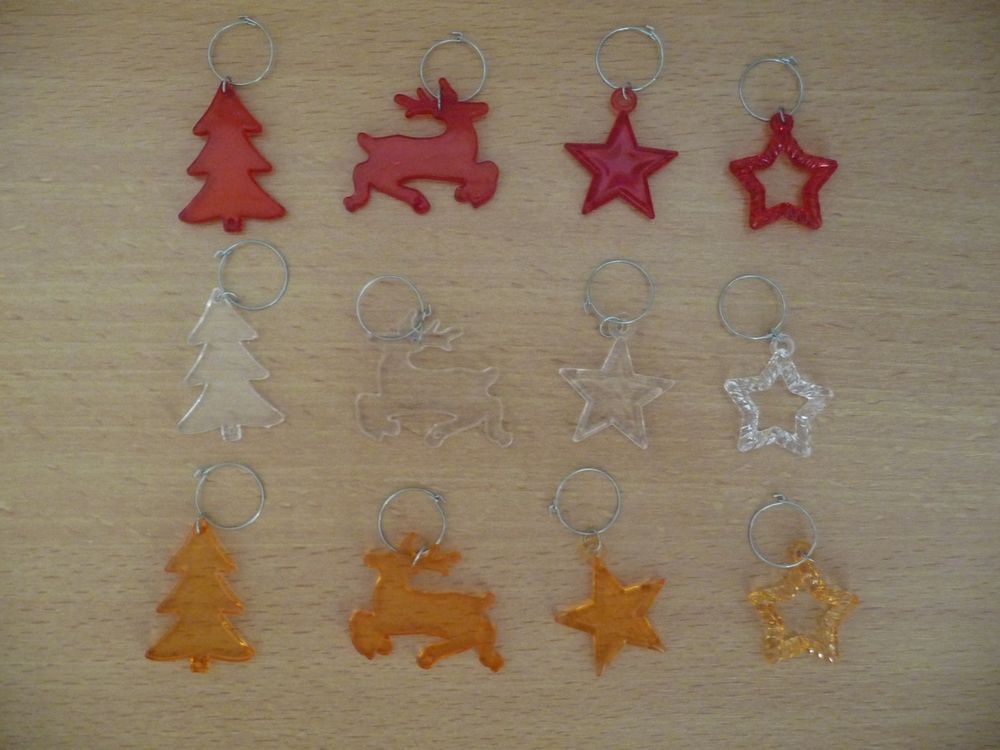 12 d&eacute;corations multicolores No&euml;l - Neuves Décoration