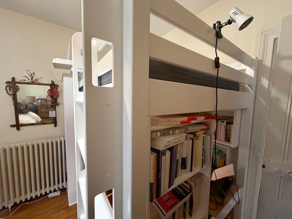 Lit mezzanine 2 personnes et accessoires Sobreal pin massif Meubles