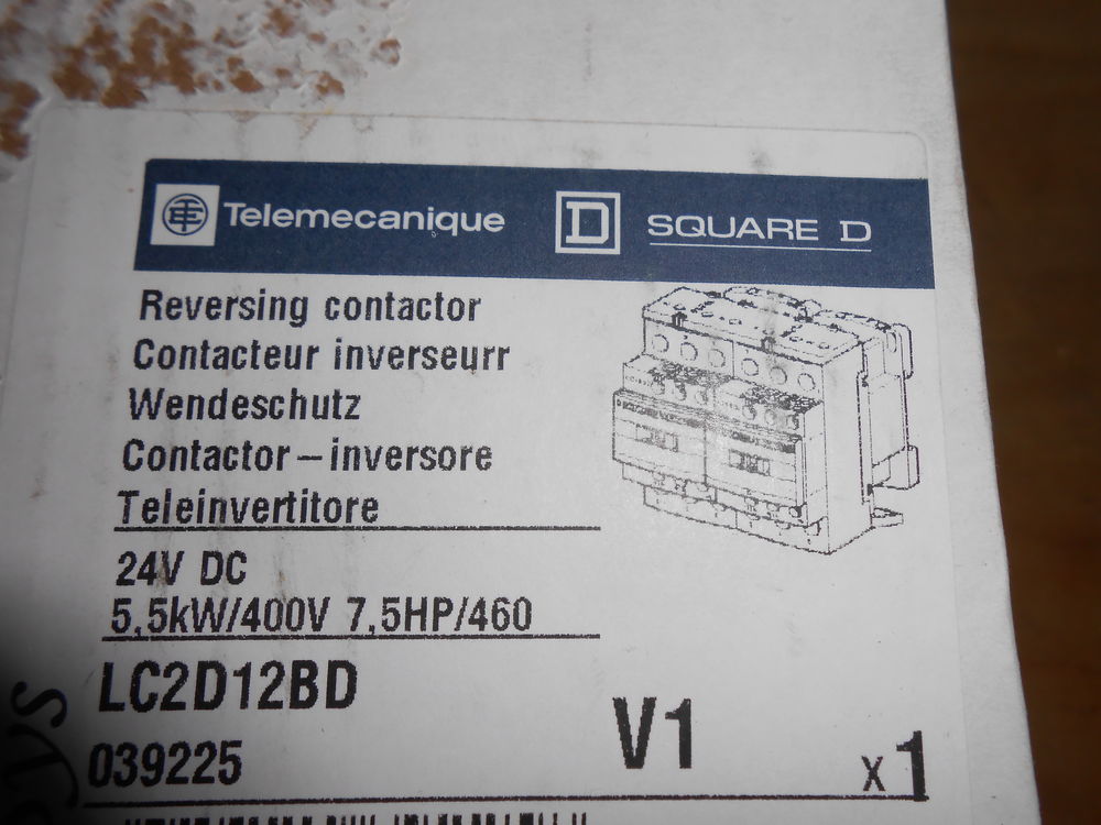CONTACTEUR INVERSEUR TELEMECANIQUE LC2 D 12 BD (125) Bricolage