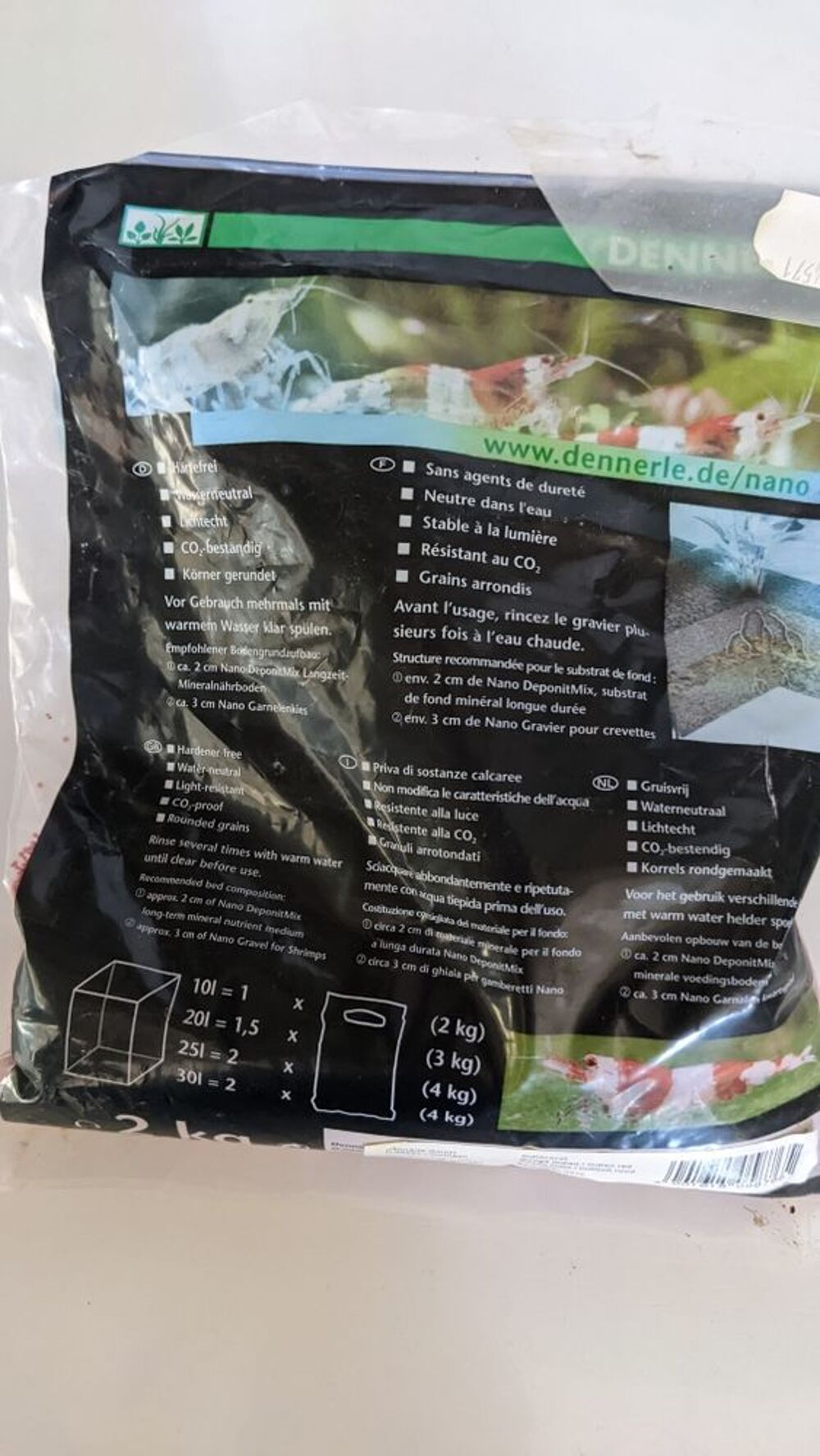gravier pour crevettes Jardin