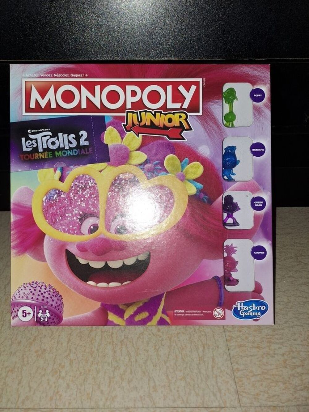 Monopoly junior Les Troll's 2 / &quot; Hasbro &quot; / quasi neuf. Jeux / jouets