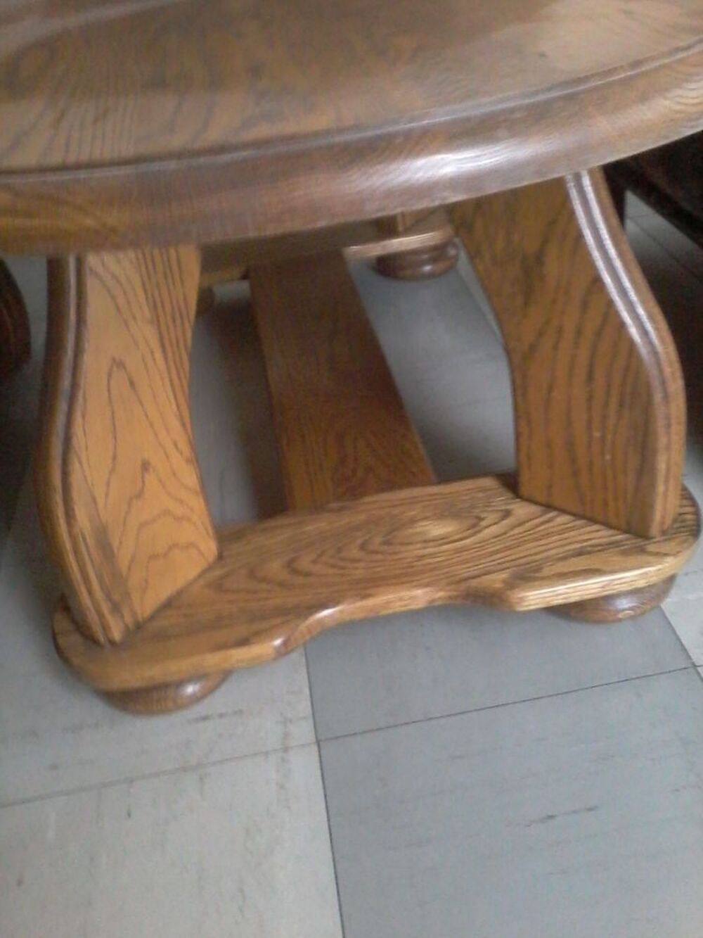 Table de salon en bois massif ch&ecirc;ne clair Meubles