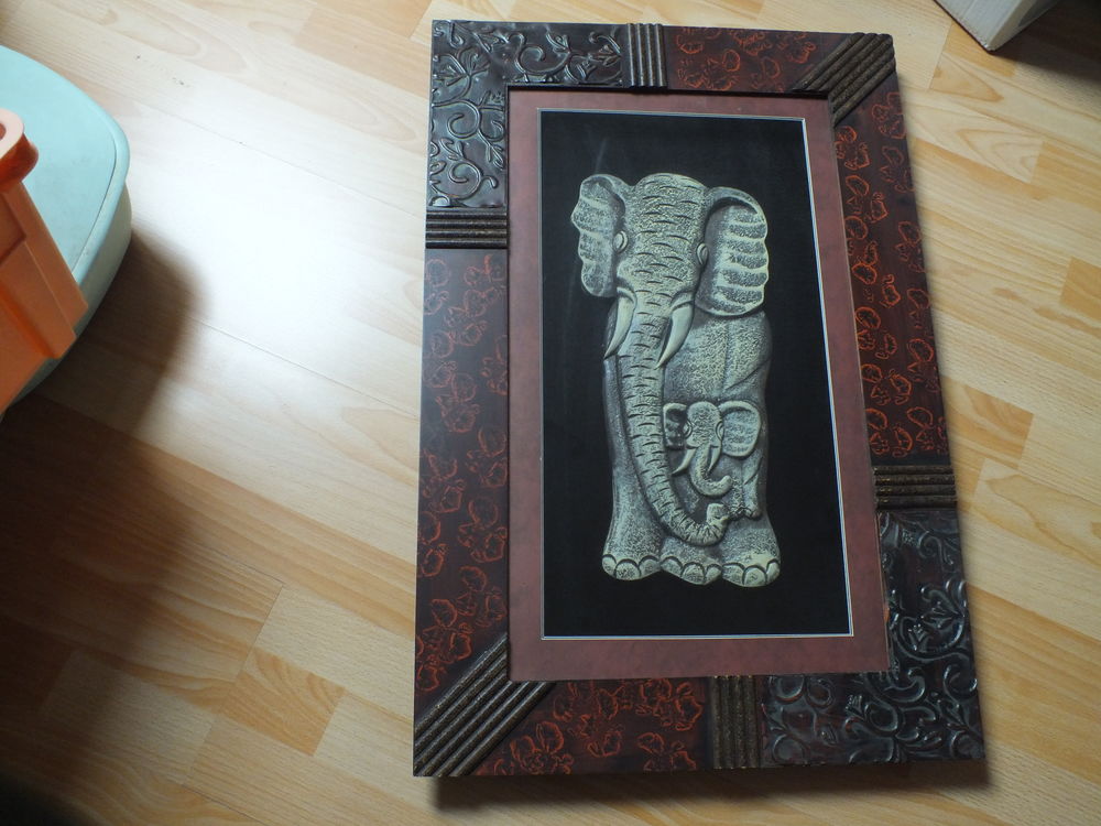Tableau maman &eacute;l&eacute;phant et son petit Décoration