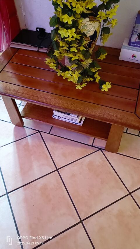 Table basse en bois avec tagre +table en teck 40 Sainte-Clotilde (97)