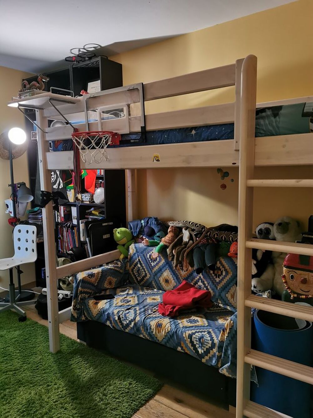 Lit Mezzanine FLEXA + Canap&eacute; IKEA convertible Gar&ccedil;on Meubles