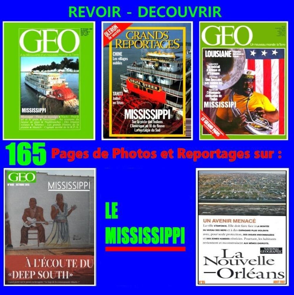 MISSISSIPPI - g&eacute;o - NOUVELLE ORL&Eacute;ANS Livres et BD