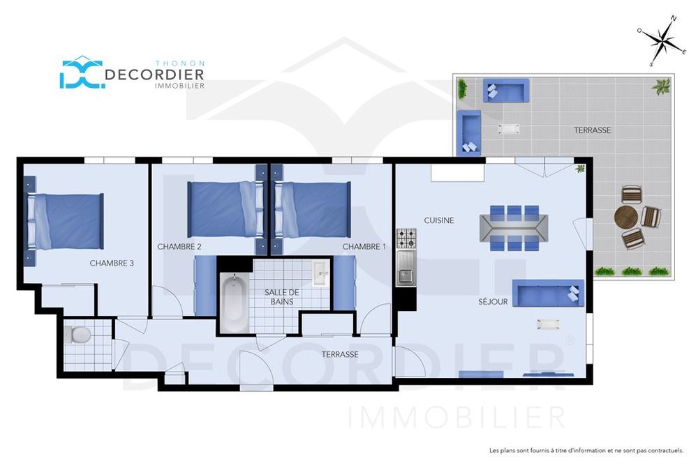 Vente Appartement THONON-LES-BAINS – APPARTEMENT T4 DE 82,57 M² AVEC TERRASSE ET GARAGE Thonon les bains