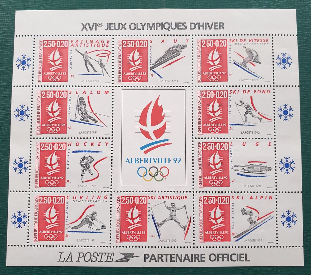 Bloc Feuillet BF14 en dessous faciale 