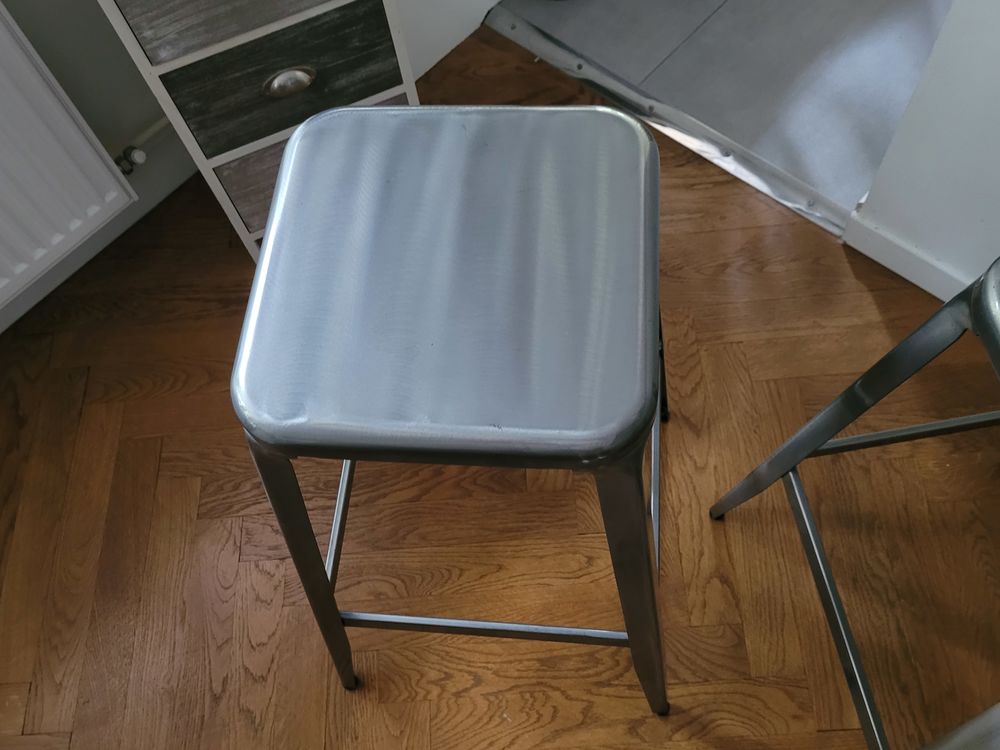 Tabouret de bar bistrot gris PAS DE SMS SVP Meubles