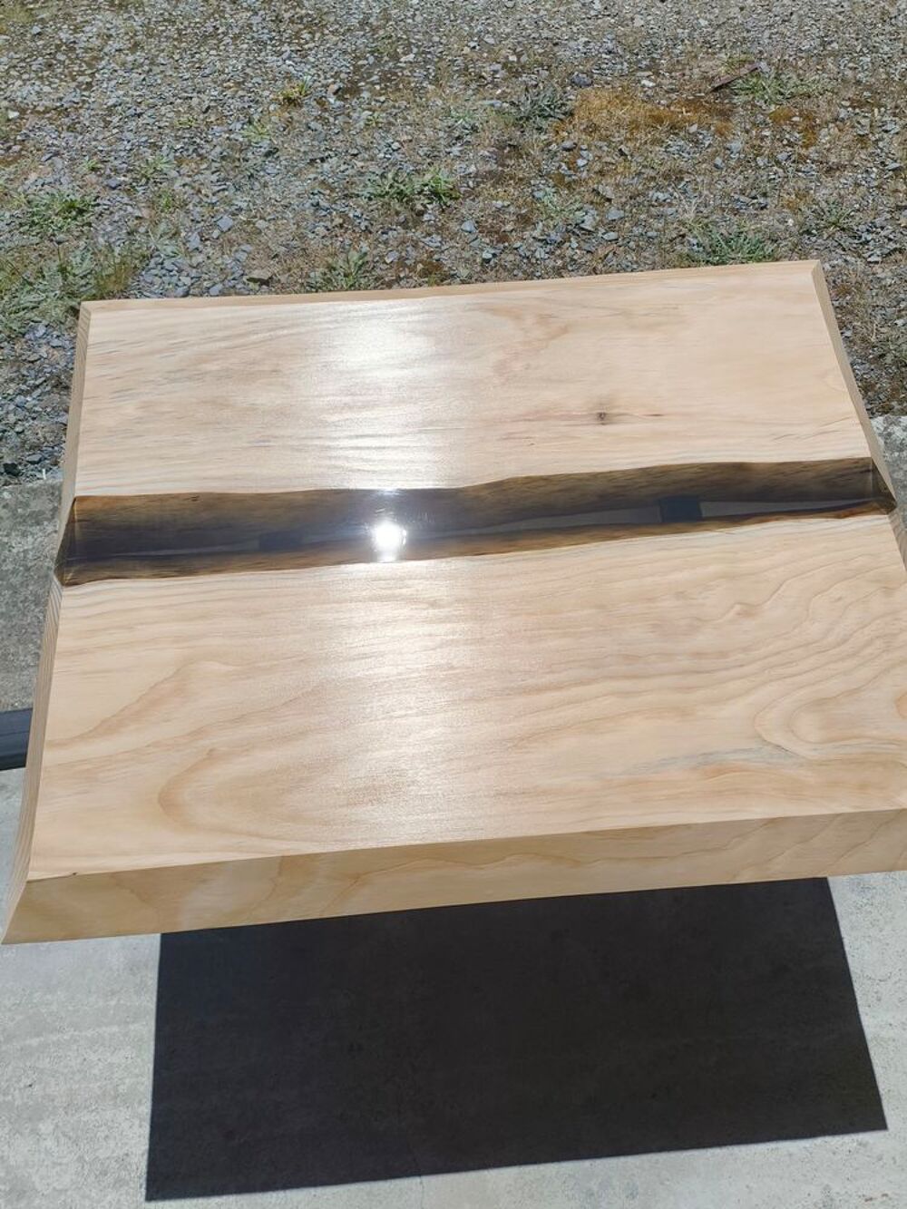 Table basse bois/epoxy Meubles