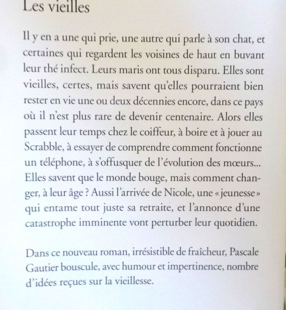 LES VIEILLES de Pascale GAUTIER Ed. Folio Livres et BD