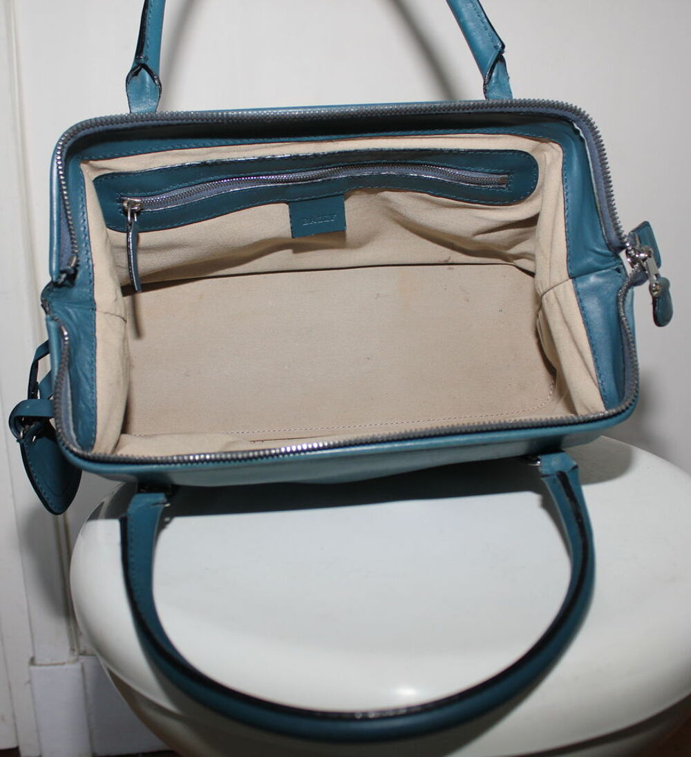 Sac cuir bleu BALLY Maroquinerie