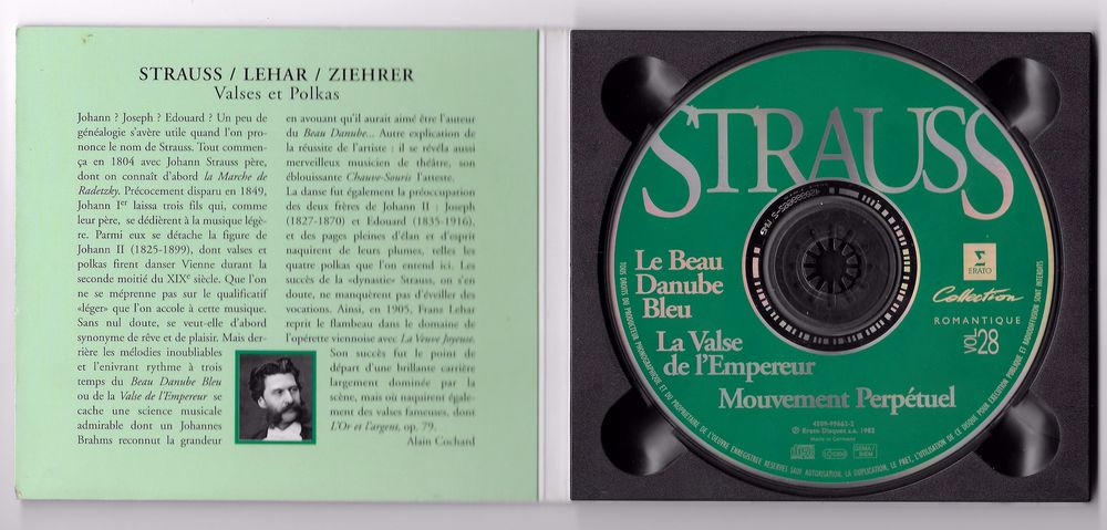 STRAUSS / LEHAR / ZIEHRER -CD- VALSES ET POLKAS C&Eacute;L&Egrave;BRES CD et vinyles