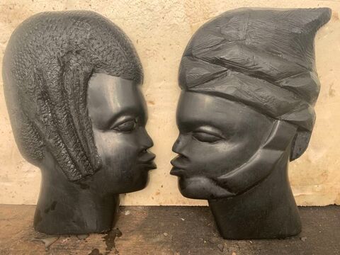 couple masque africains 60 Sougres-en-Puisaye (89)