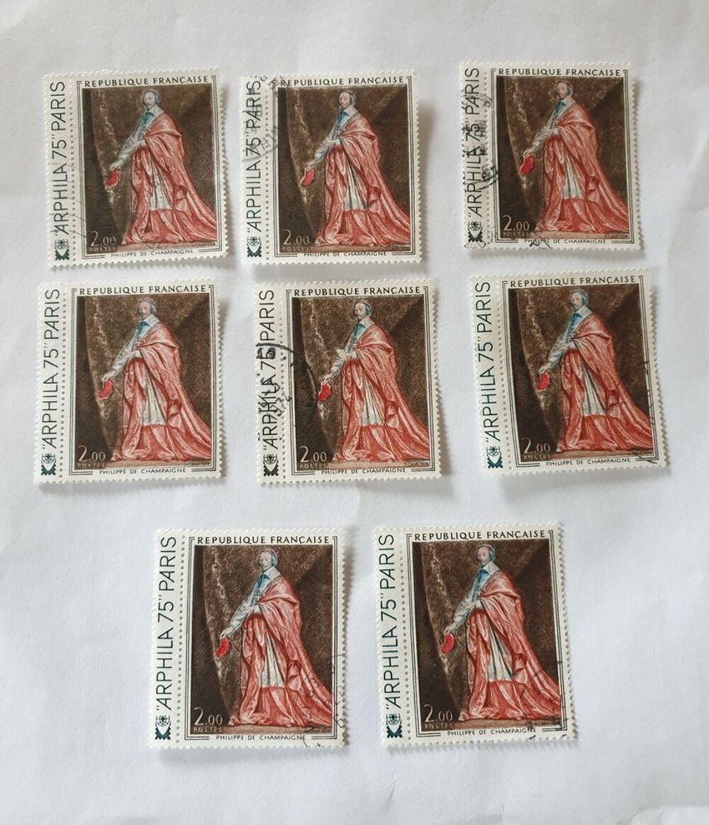 Timbre france Cardinal de Richelieu 1973- lot 2.20 euro ou 0 