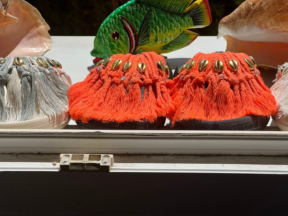 Magnifique chaussures macram&eacute; Chaussures