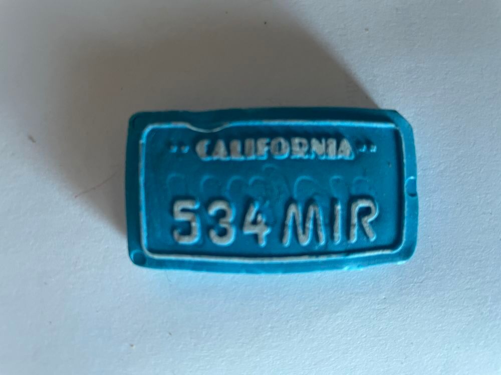 Gomma gomme eraser collection plaque California bleu 