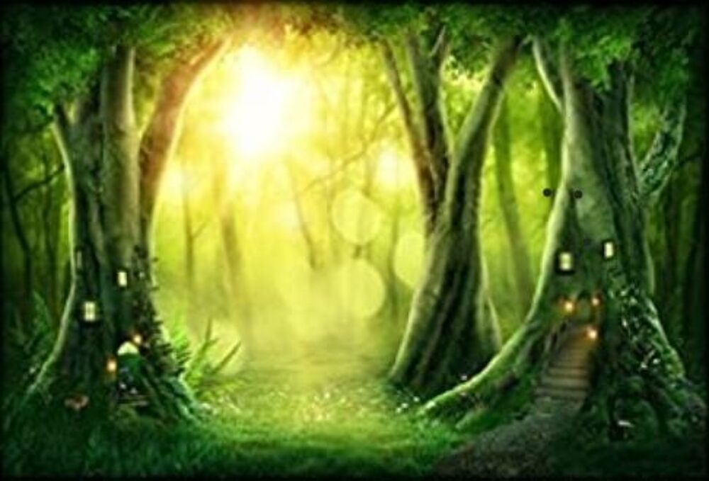 Toile De Fond Photo – Printemps Campagne Forêt Prairie – Dimensions 2,2x1,5 M – Vinyle Léger Sans Couture – Pour Anniversaire, Mariage, Shooting