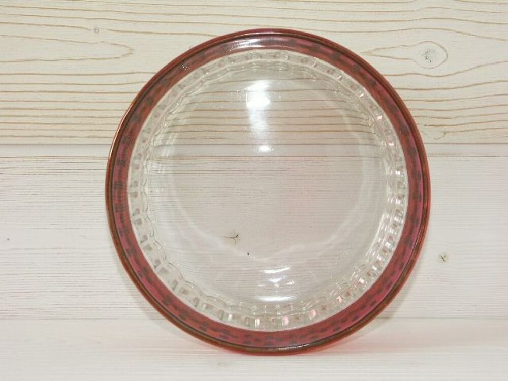Saladier en verre Vintage des ann&eacute;es 50 - BON ETAT Décoration