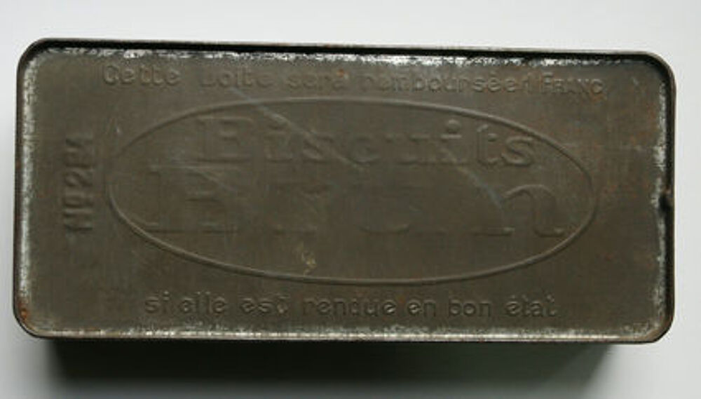 Bo&icirc;te de biscuits ancienne Brun
