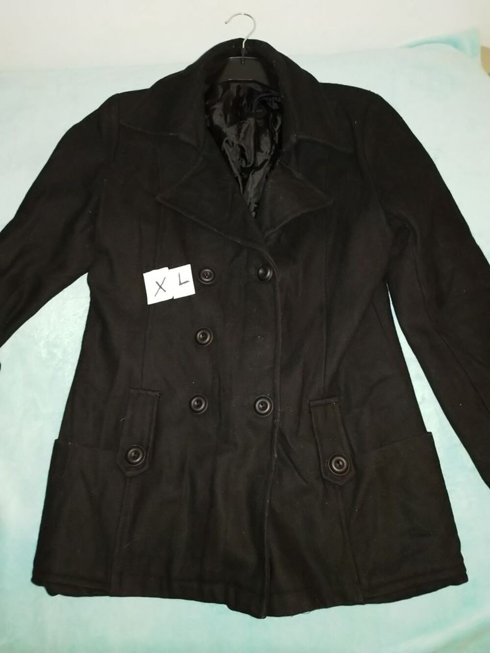 Manteau Noir mi-long - Taille XL V�tements