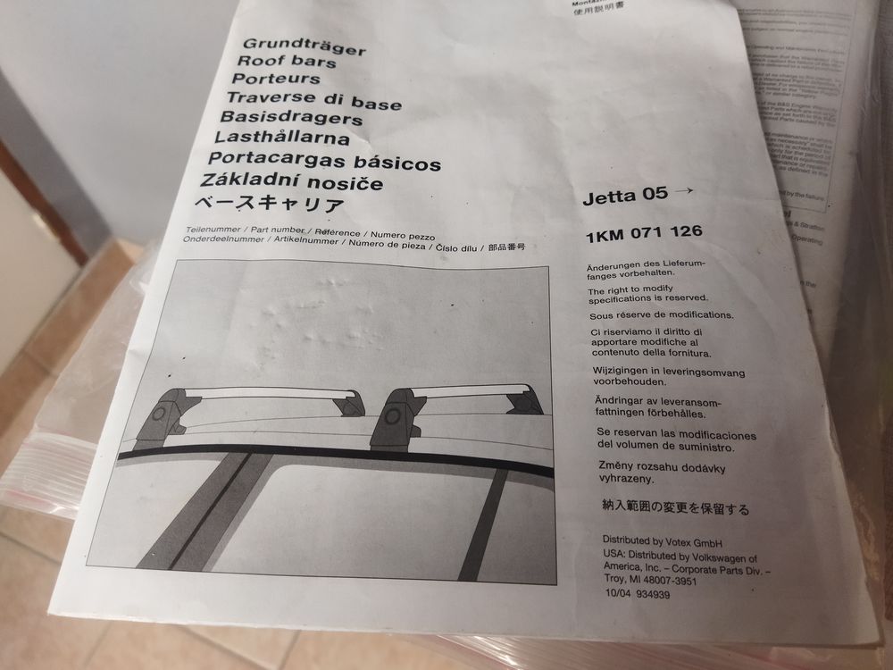 Barre de toit Volkswagen jetta Bricolage