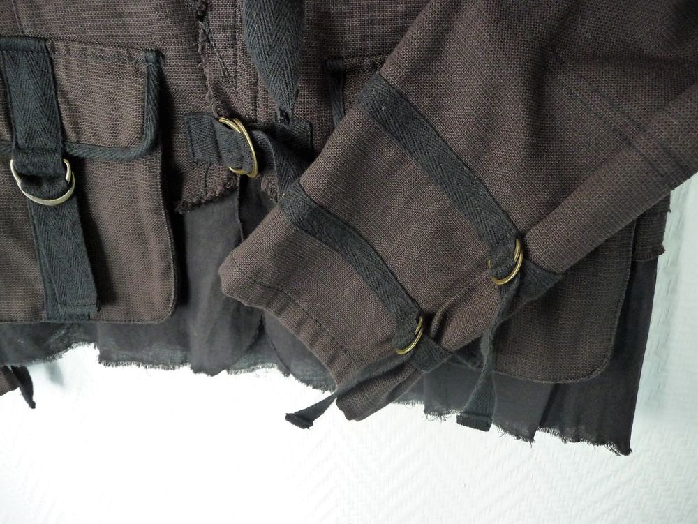 Veste L&eacute;g&egrave;re Marron et Noir- Taille 36-Neuf- Julie Guerlande Vêtements