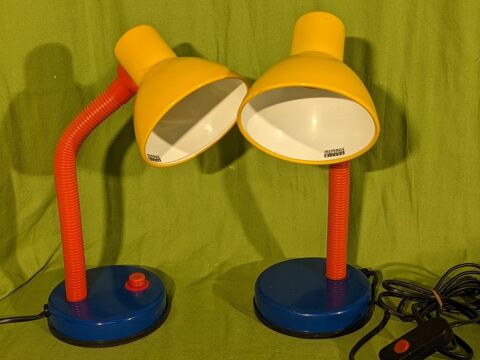 Fausse paire de 2 lampes MEMPHIS Ettore Sottsass presque jum Marseille 13 (13)