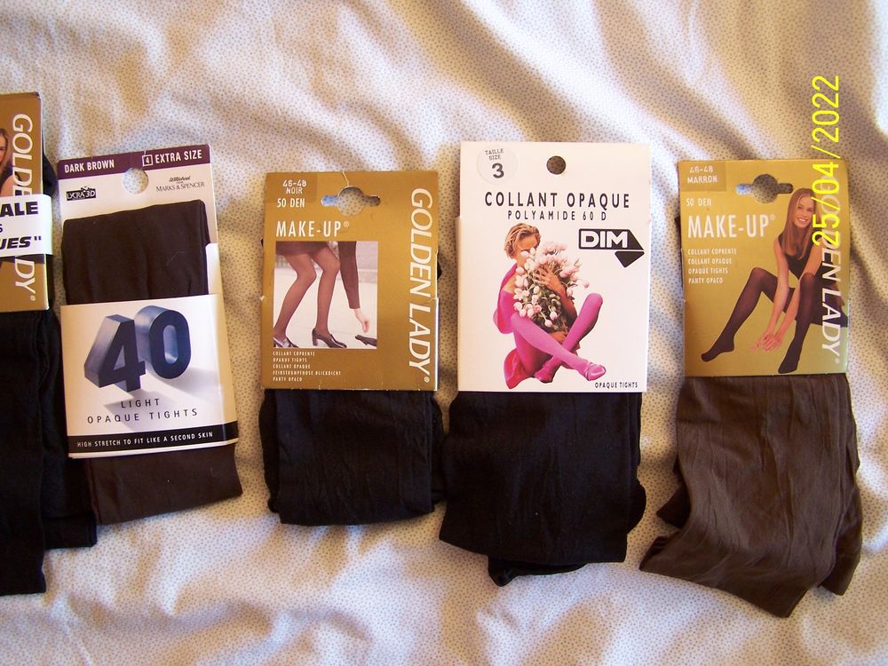 Collants opaques taille 46/48 et taille 3 Vtements