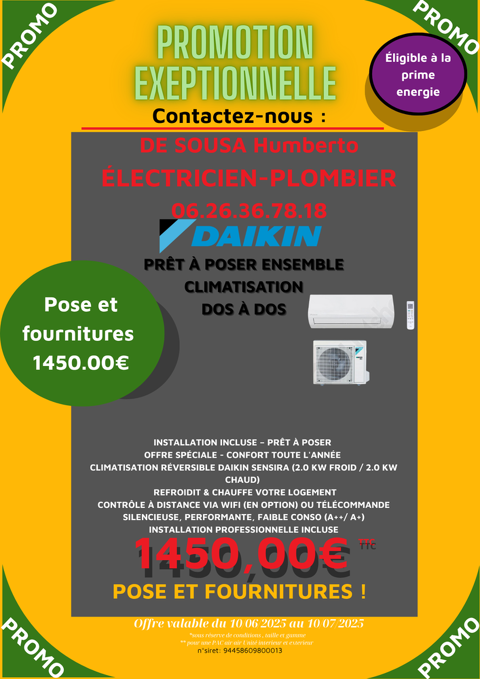 Promotion climatisation DAIKIN  0 82000 Montauban