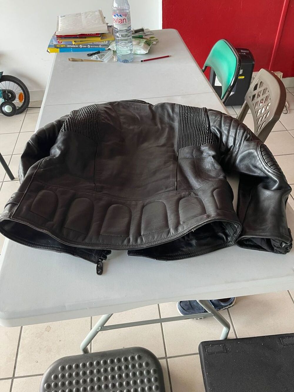 ENSEMBLE BLOUSON ET PANTALON MOTO CUIR POUR HOMME TAILLE 42 Sports