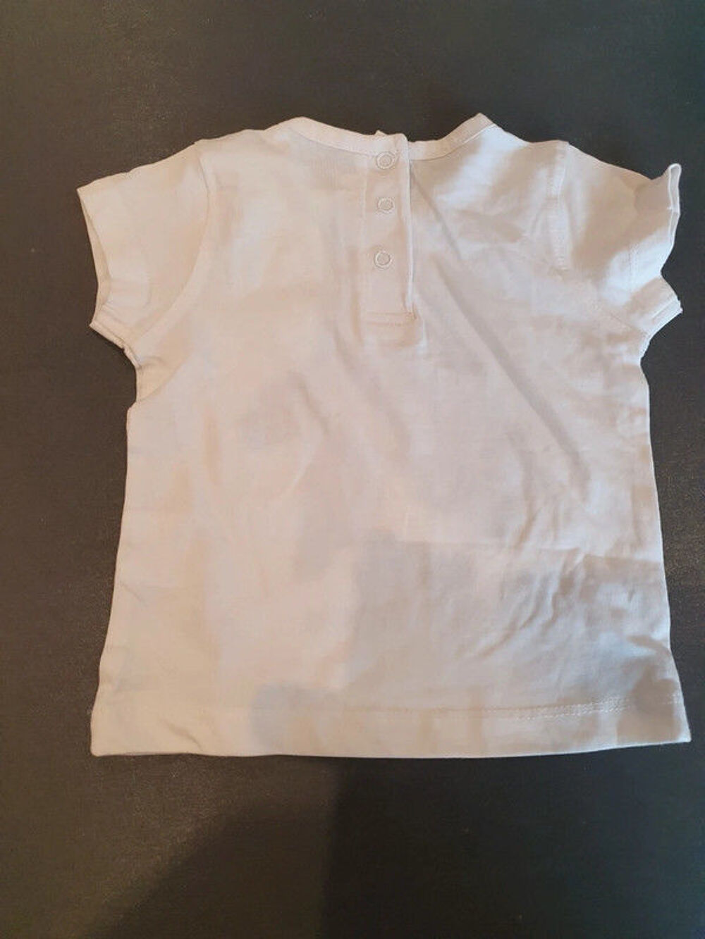 Tee shirt blanc avec chat - 12 mois Vtements enfants