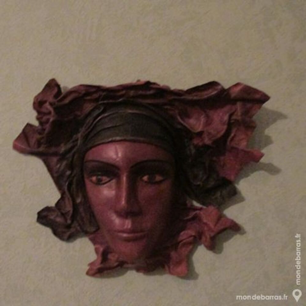 MASQUE EN CUIR MARRON Décoration