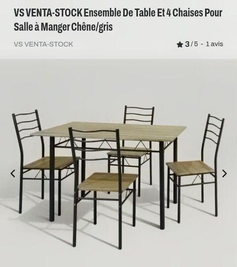 Table + 4 chaises neuve sous carton - Rumilly (74)