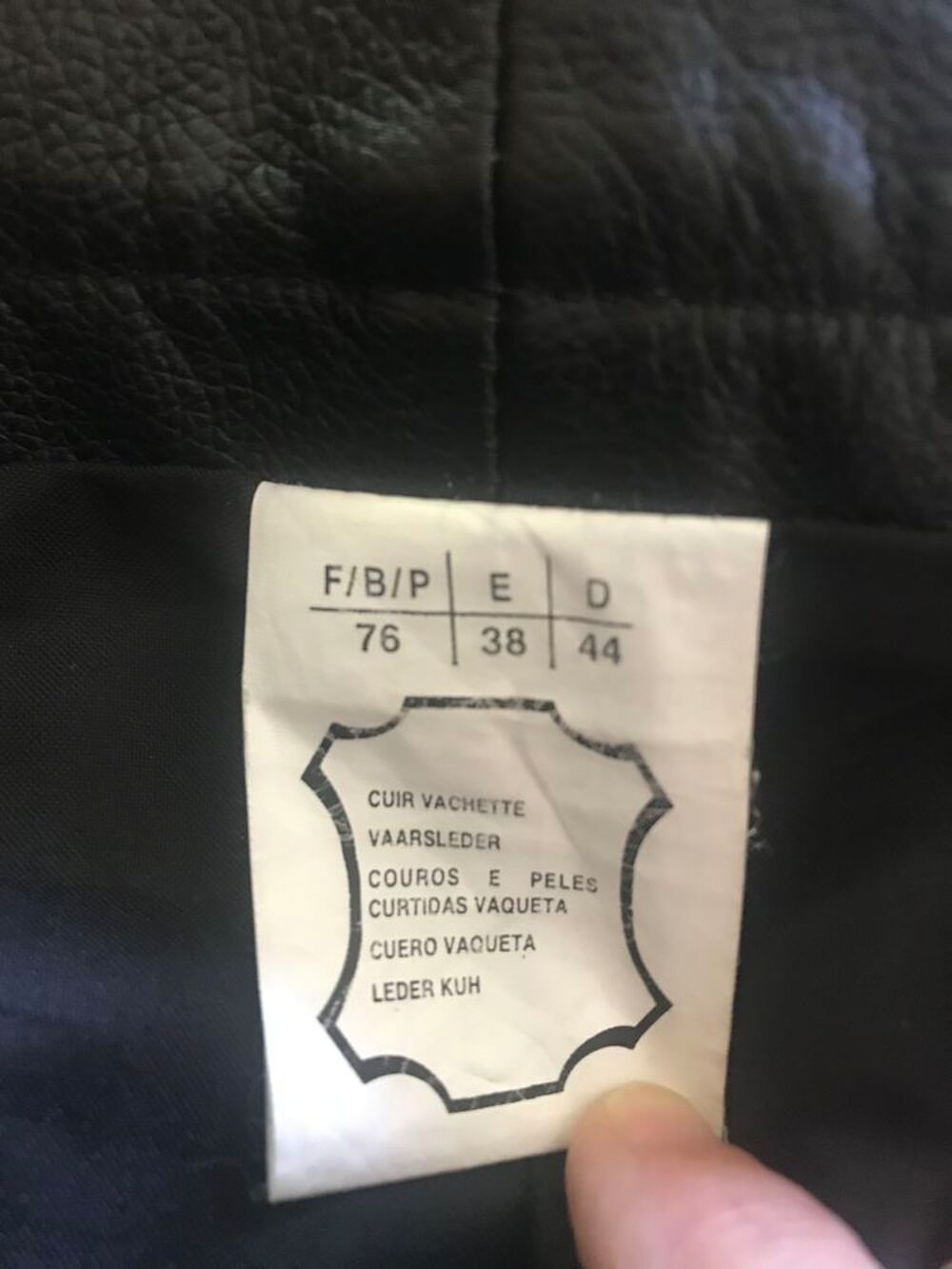 Pantalon CUIR noir T38 Homme Vêtements