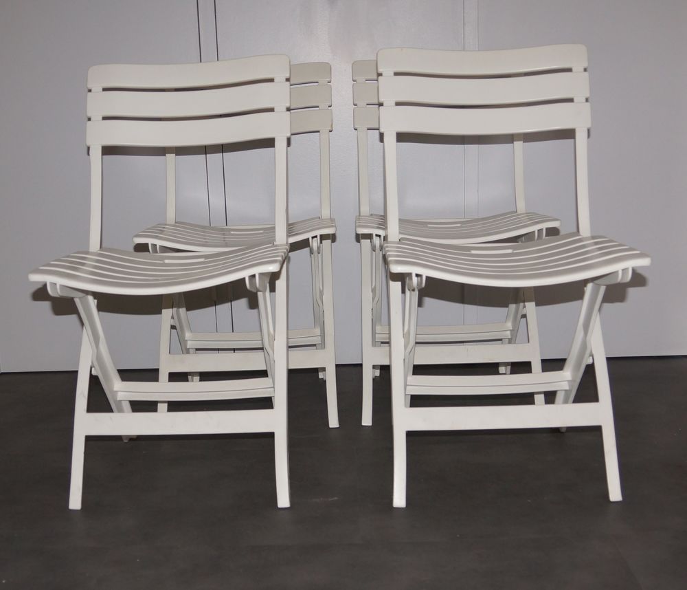 LOT 4 CHAISES JARDIN PLIANTE Meubles