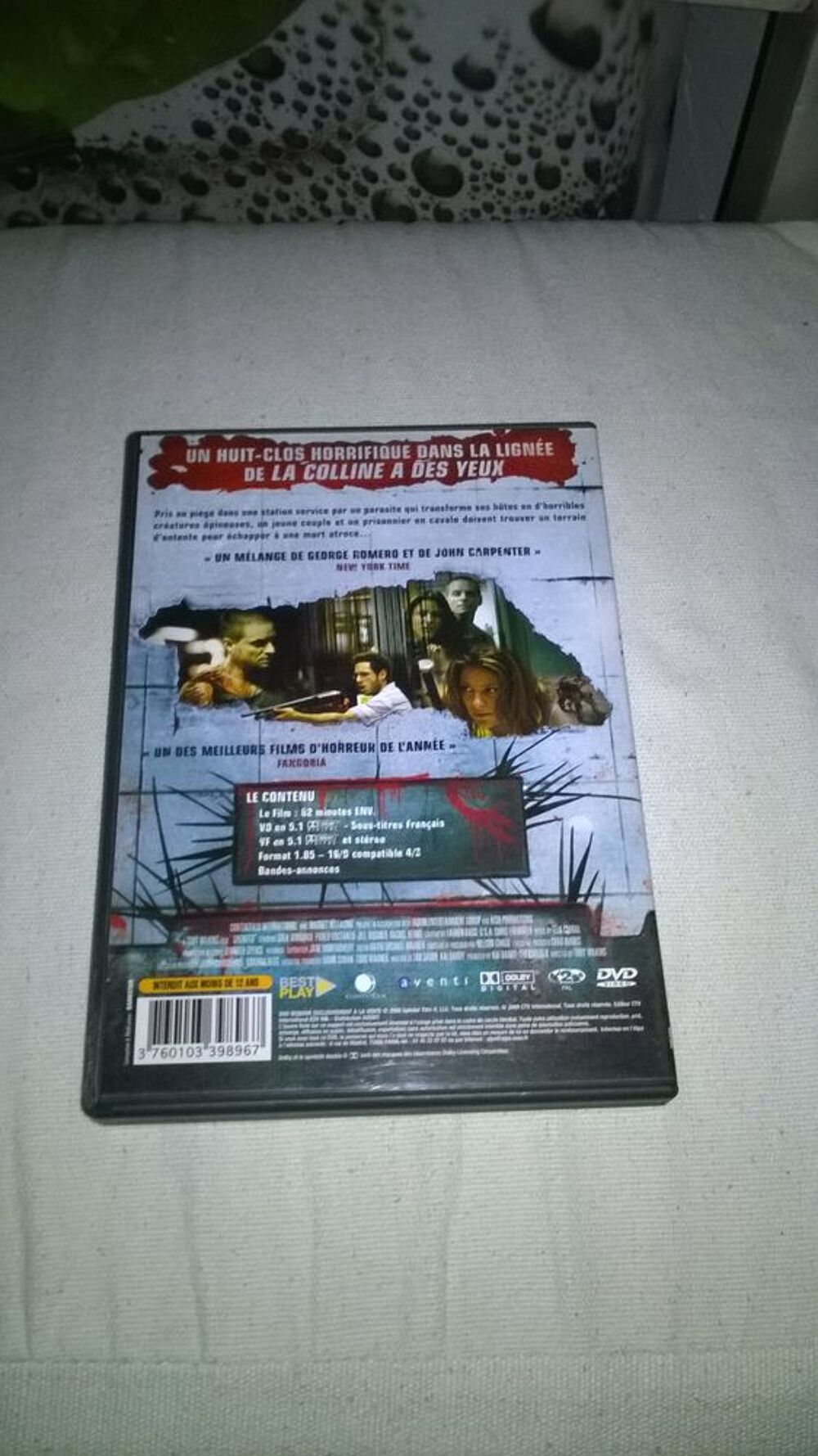 DVD Splinter 
2009
Excellent etat
En Fran&ccedil;ais
+bonus
Pri DVD et blu-ray