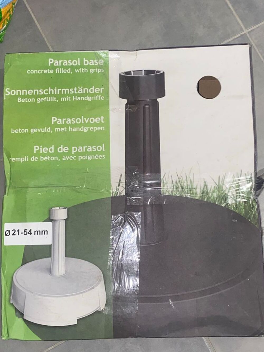 Demi-parasol + pied Jardin