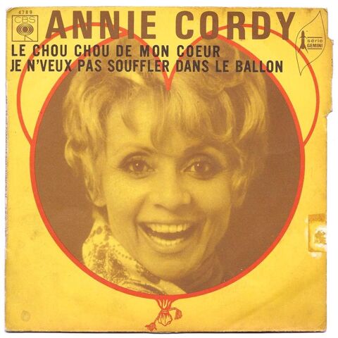 ANNIE CORDY -45t- LE CHOU CHOU DE MON COEUR - BIEM 1970 3 Tourcoing (59)