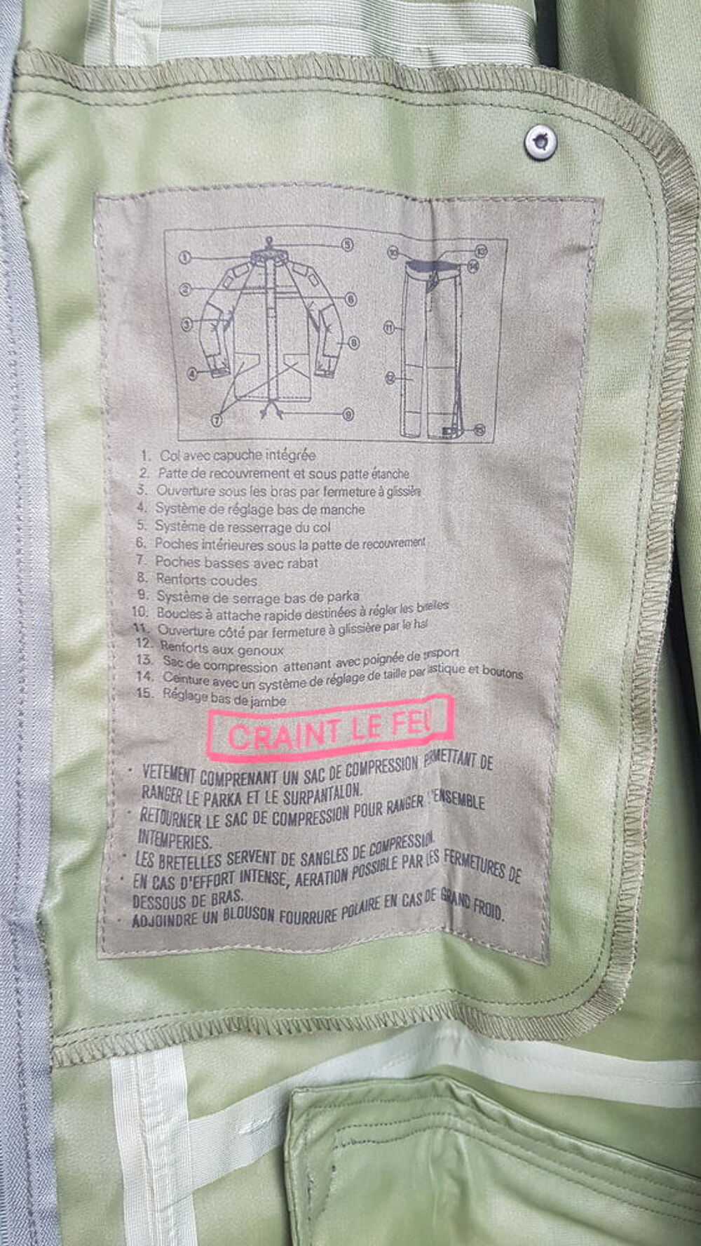 Parka Militaire Arm&eacute;e fran&ccedil;aise neuve Vêtements