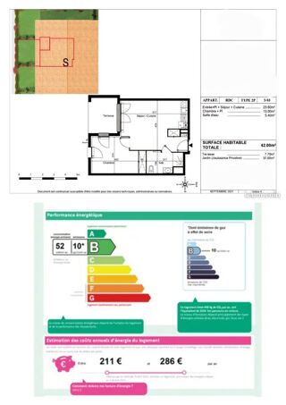  Appartement  vendre 1 pice 42 m