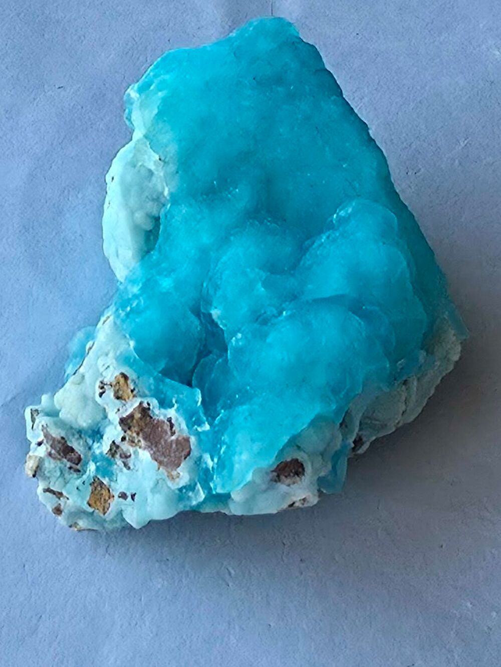 Cristal d'H&eacute;mimorphite Turquoise Brut-Pierre Naturelle 