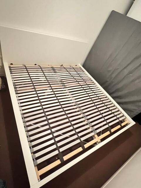 Lit 180 x 200 IKEA MALM 2 places + sommier + matelas - tr�s bon �tat Saint-Denis (93)