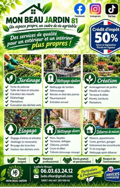 Jardinage multi-services  0 81400 Blaye-les-mines