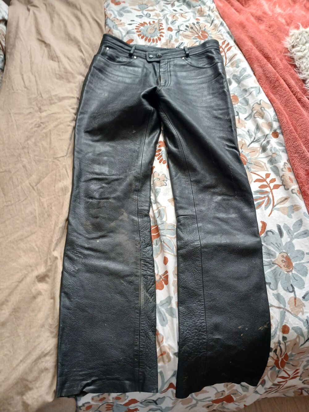 pantalon cuir moto Vtements