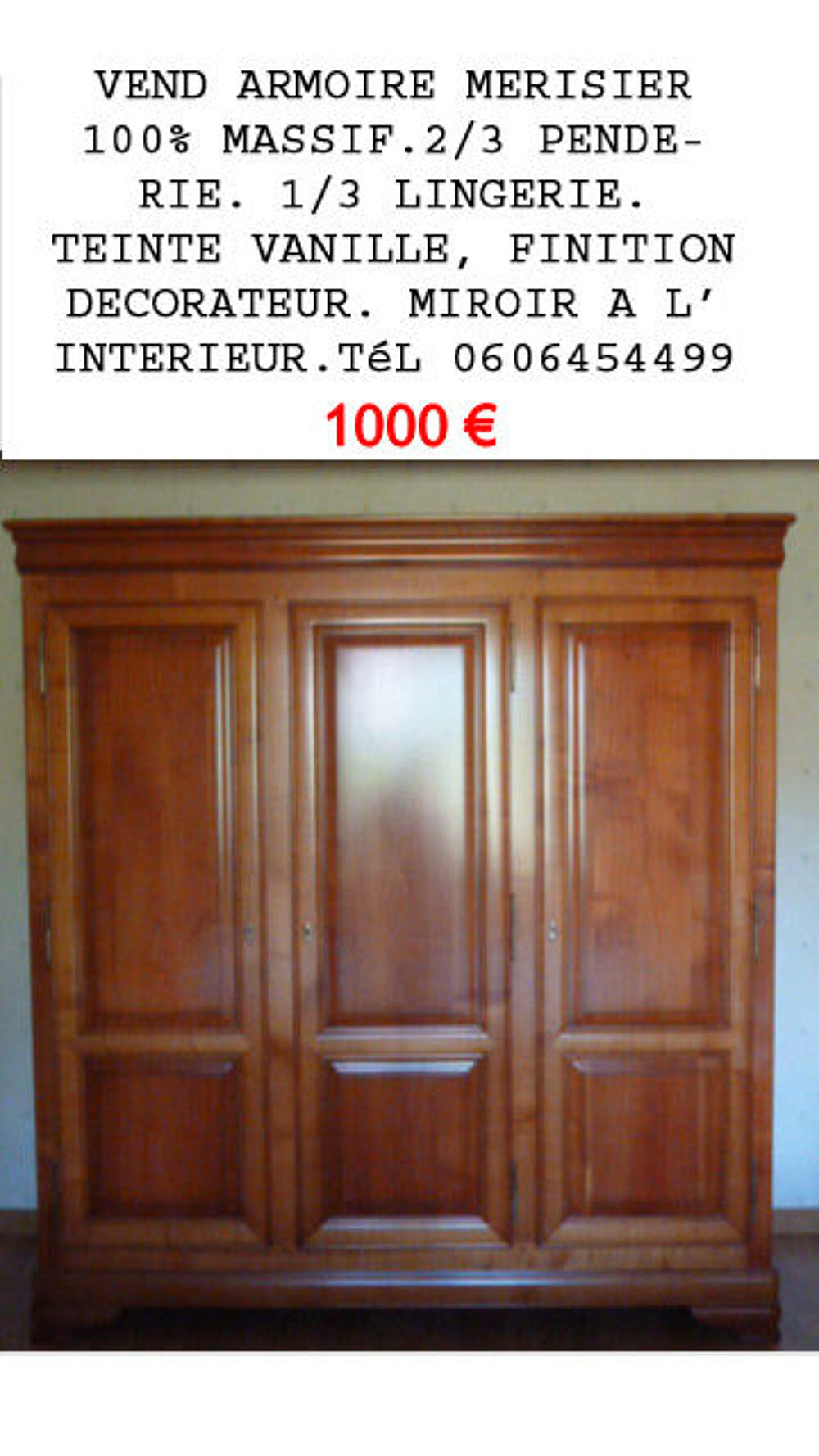 ARMOIRE MERISIER Meubles