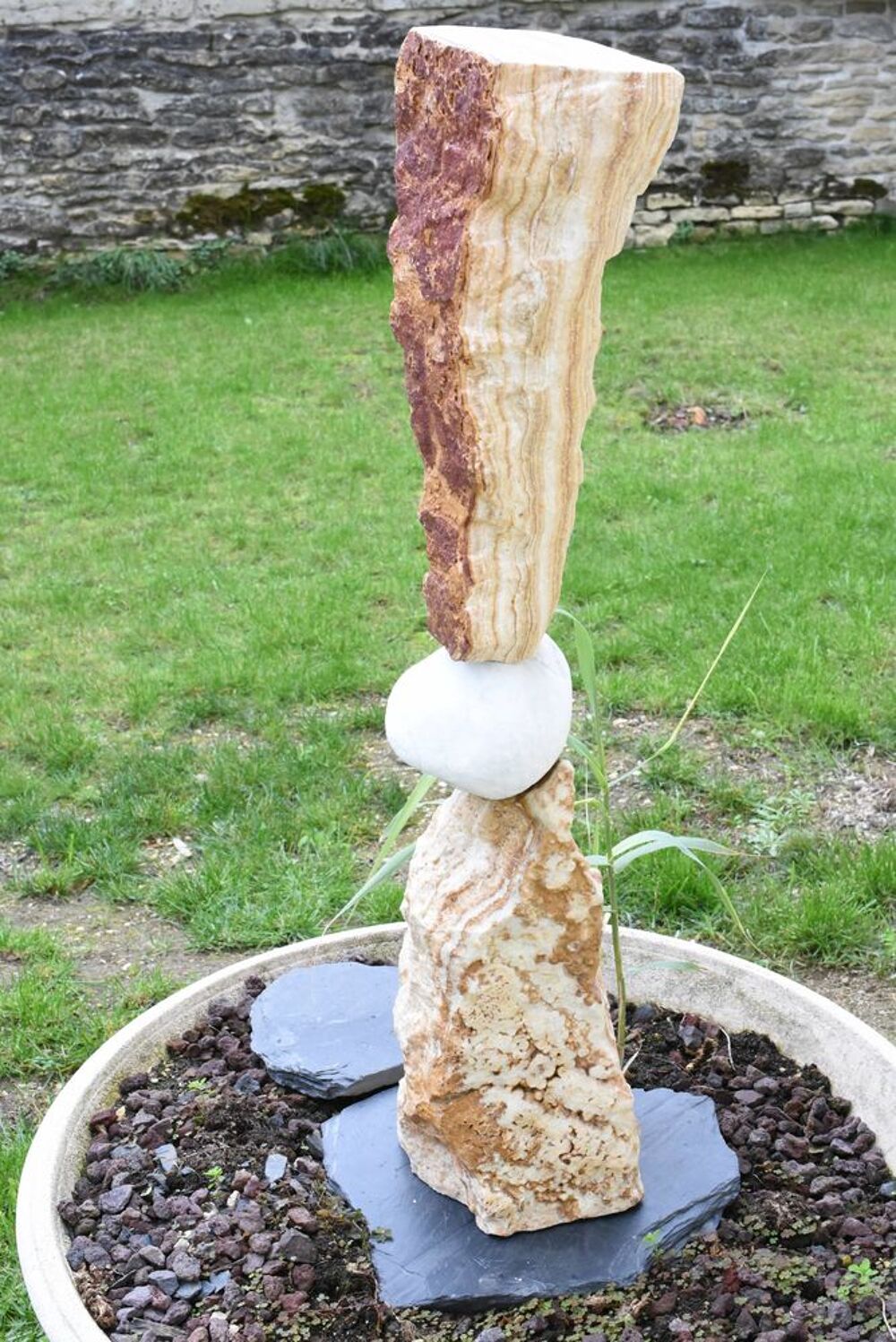 Sculpture en Travertin et Marbre - D&eacute;coration Maison - Statu Décoration