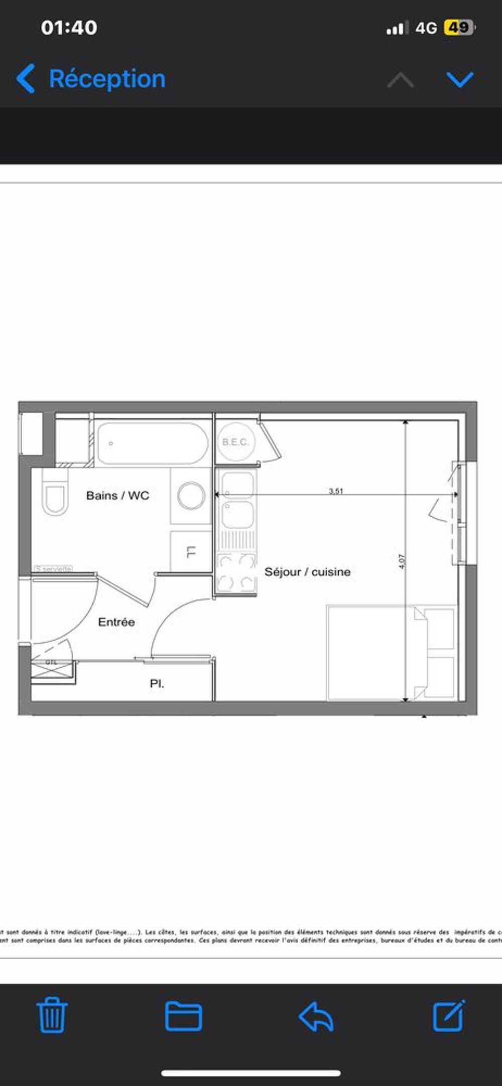 Location Appartement studio à  louer tassin la 1/2 lune Tassin-la-demi-lune